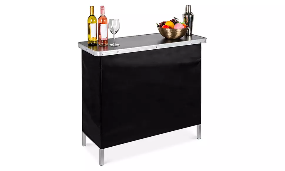 Portable Pop-Up Bar Table for Indoor/Outdoor Entertaining w/Carrying Case - Primary Image