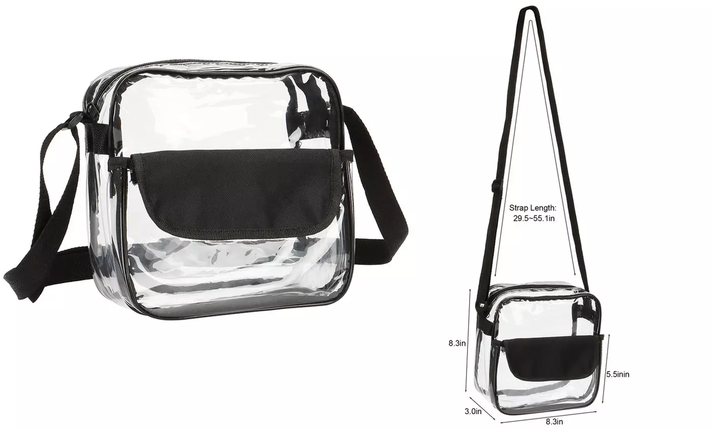 Clear Messenger Bag Cross Body Stadium Approved Transparent Bag