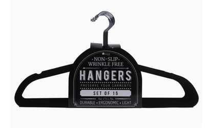Velvet Non-Slip Wrinkle-Free Hanger (15- or 30-Pack)