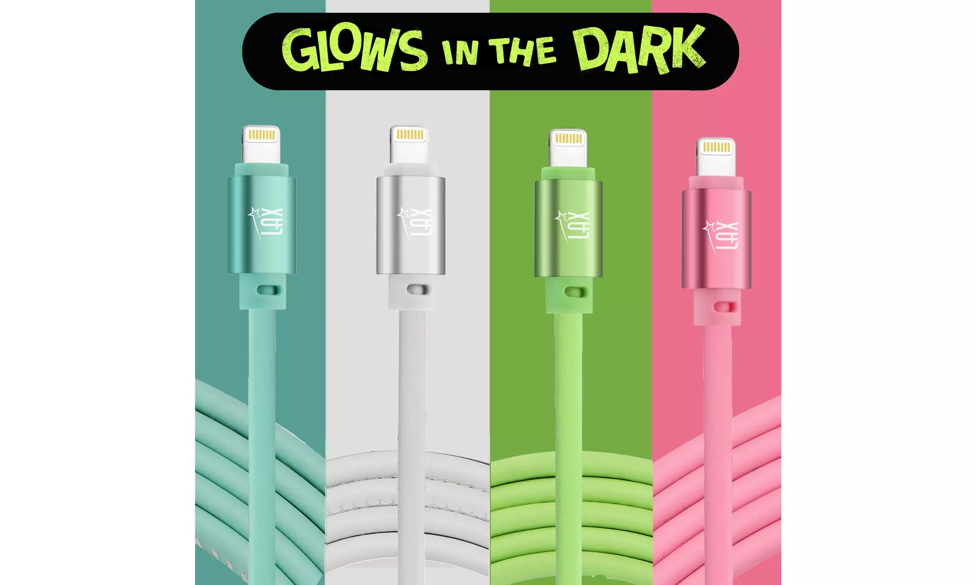 Glow in the Dark Apple MFi Certified USB to Lightning Cable