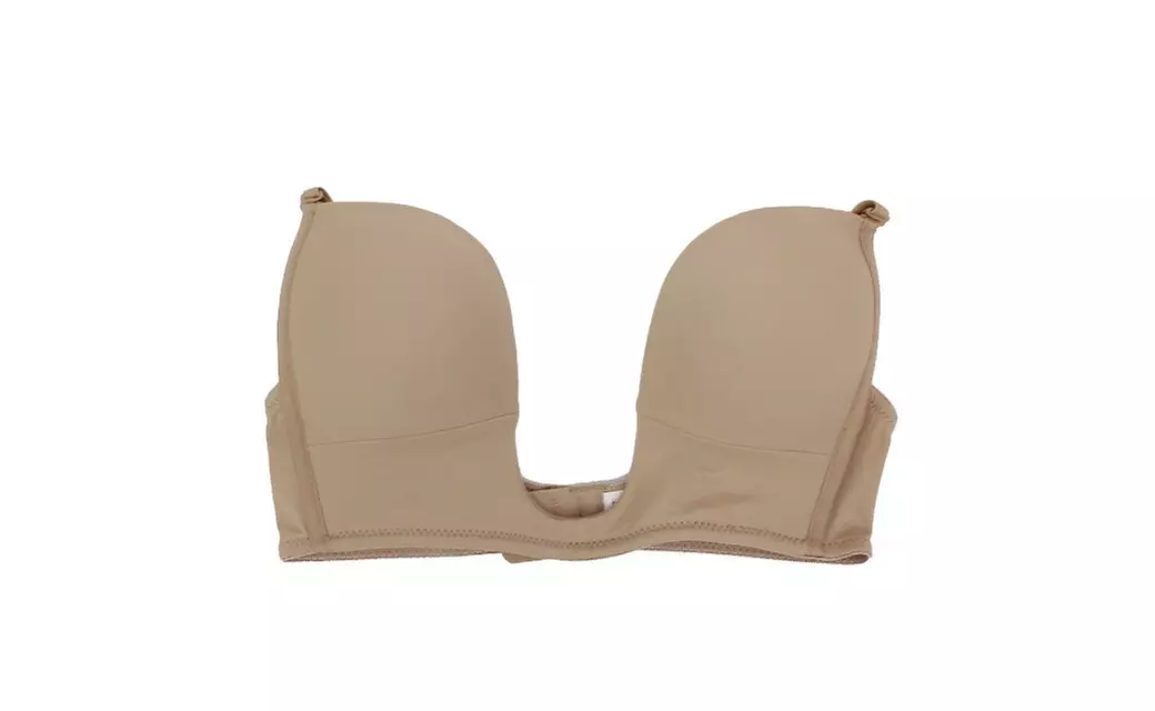 Fullness Sexy V Shape Push Up Deep Plunge Convertible V Bra - Primary Image