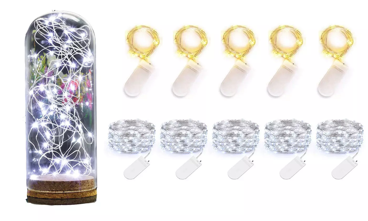 20LEDs 2m Waterproof LED MICRO Silver Copper Wire String Fairy Lights Decor - Primary Image