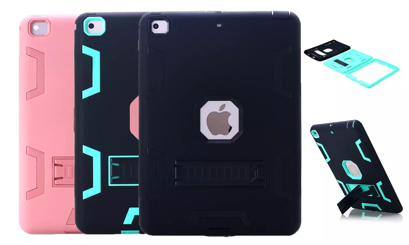 Shockproof Heavy Duty Case with Kickstand for iPad 9.7 Inch 2017 2018 - Primary Image