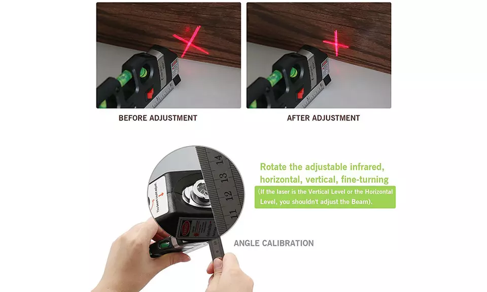 LV03 Multipurpose Laser Level Laser Adjusted Standard and Metric Ruler - Second Medium