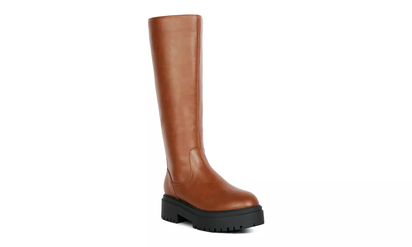 London Rag Axle Knee Lug Sole Boots