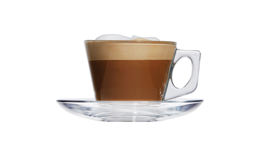 Image 2: COFFEEBAR Cappuccino Cup and Saucer Set of 4 - 190ML/ 6.4 Oz