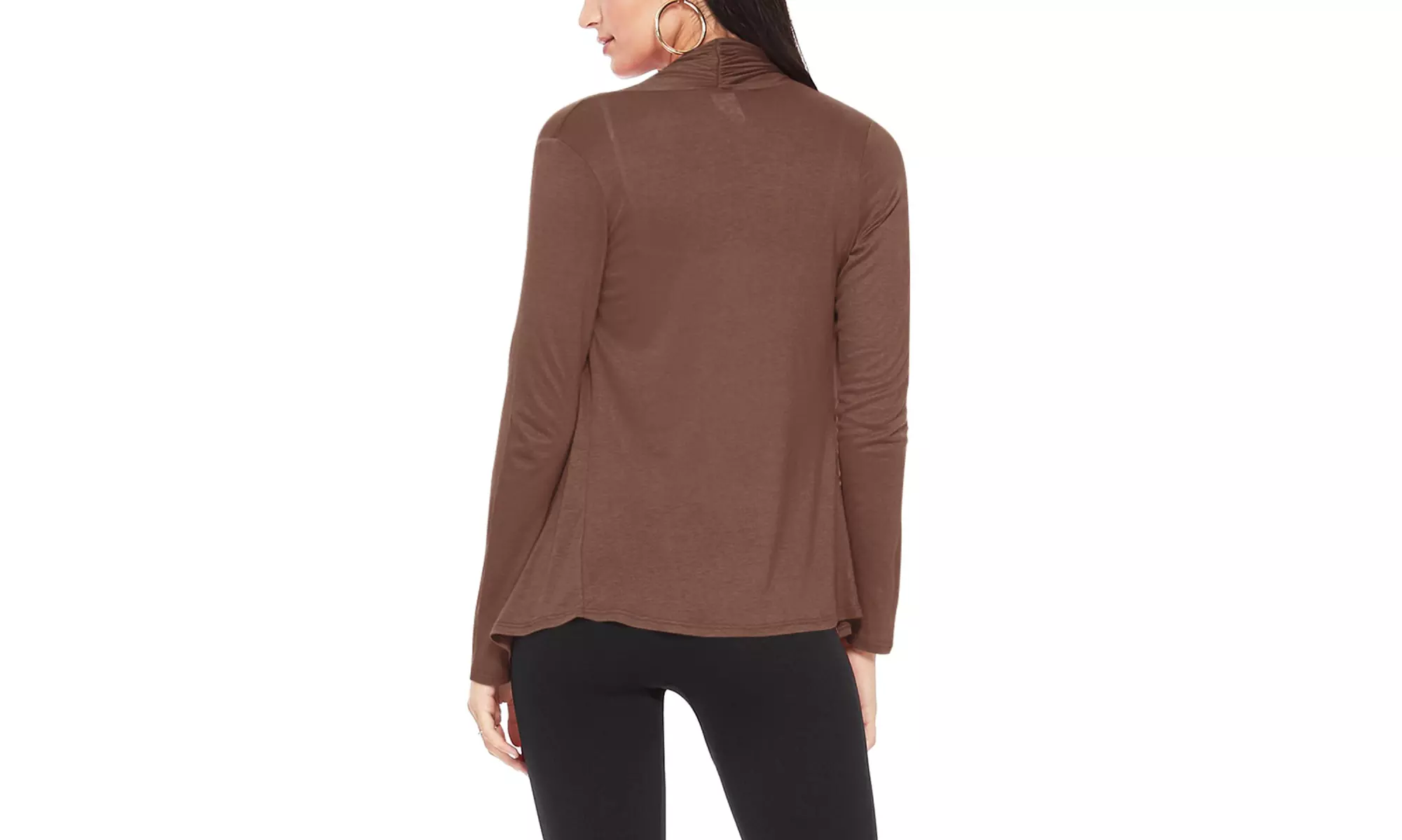 Women's Casual Long Sleeve Open Front Draped Cardigan (Pack of 2)
