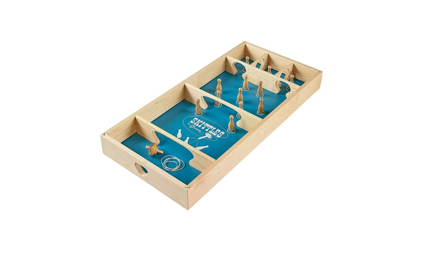 Carrom Skittles Spinning-top Board Game 