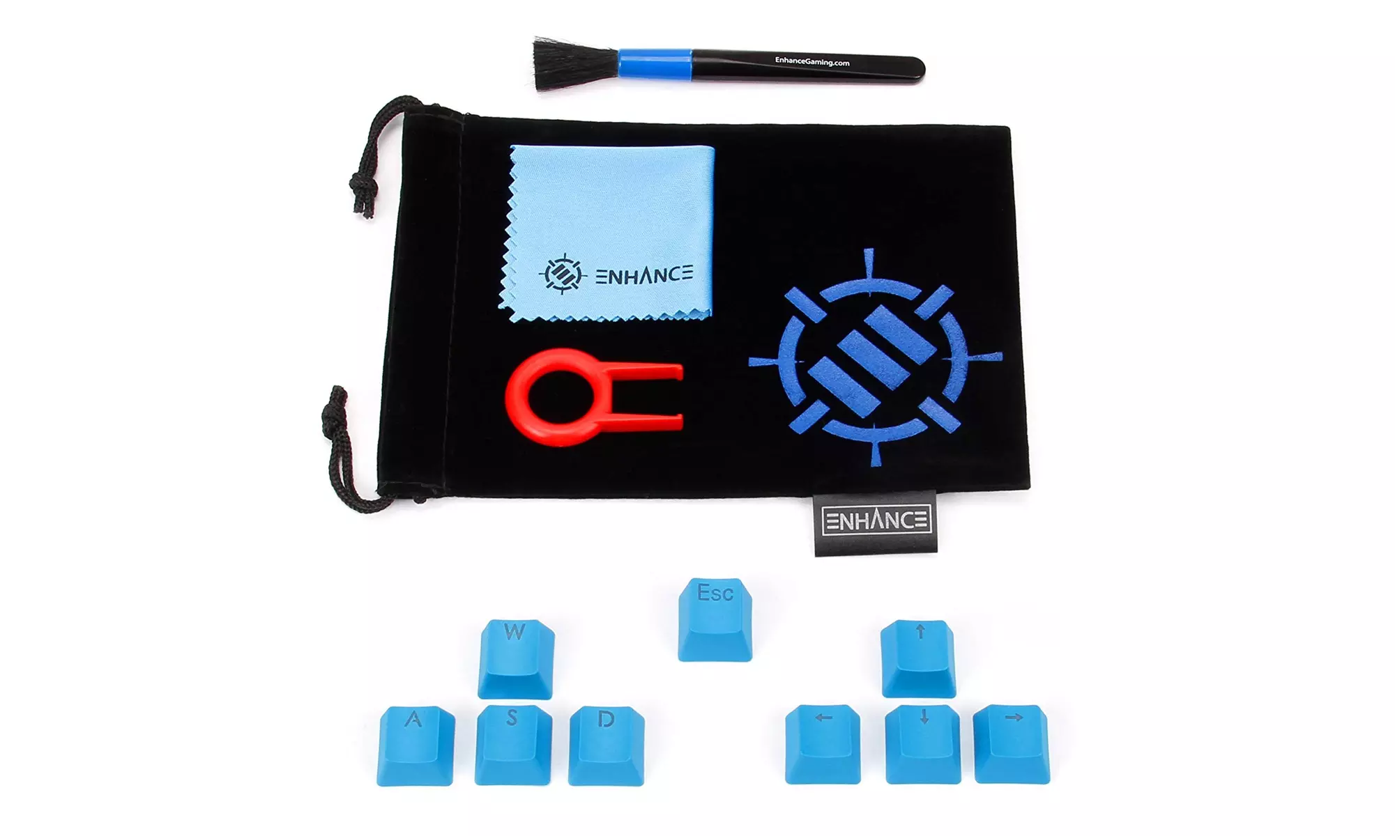 ENHANCE Doubleshot PBT Keycaps Set Gaming Upgrade Kit - WASD Keycaps - Second Medium