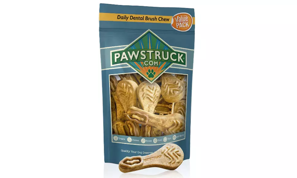 Pawstruck Daily Dental Chew Brush - Dog Oral Health Chews - Primary Image