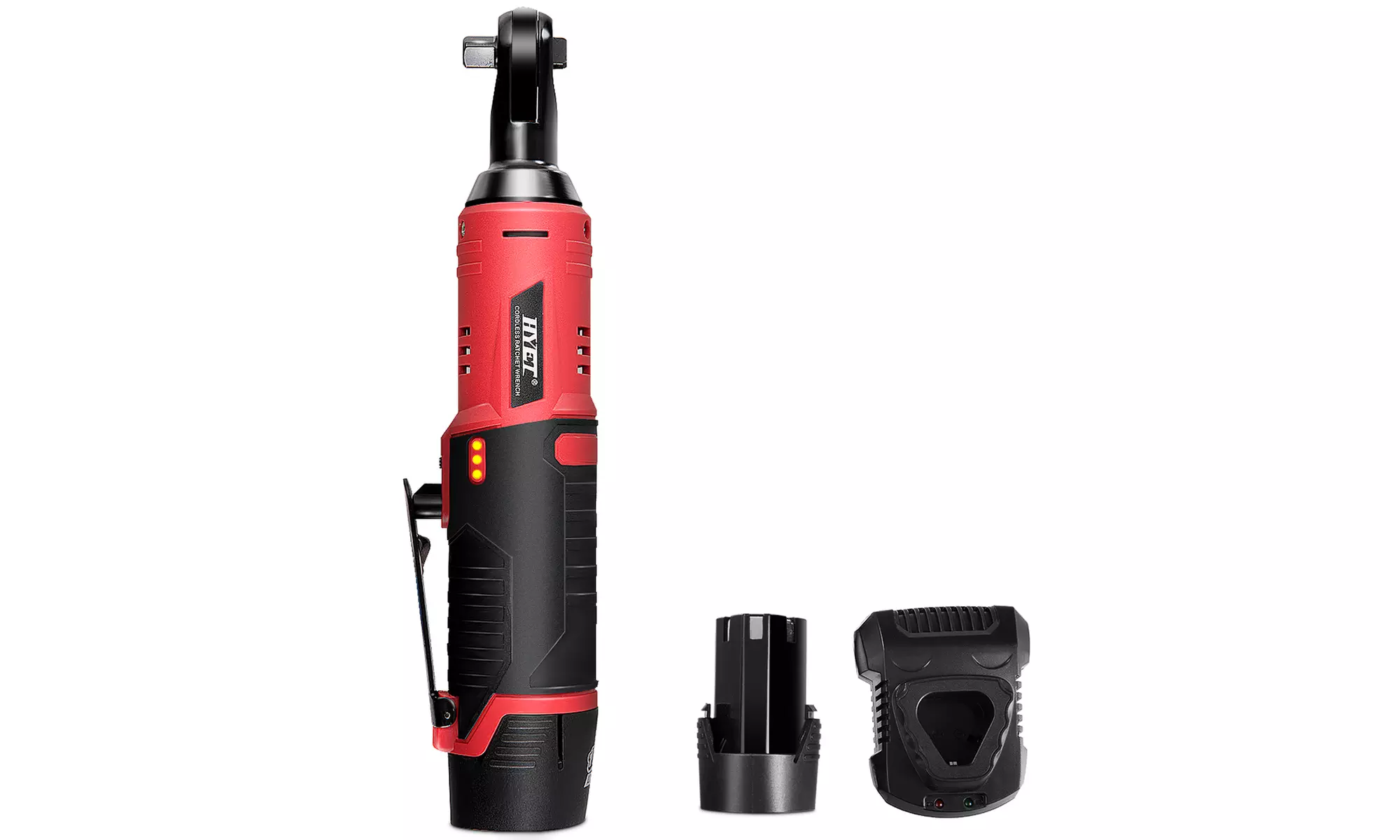 Cordless 3/8" Electric 12V Ratchet Wrench Tool Set w/ Battery & Charger Kit New - Primary Image