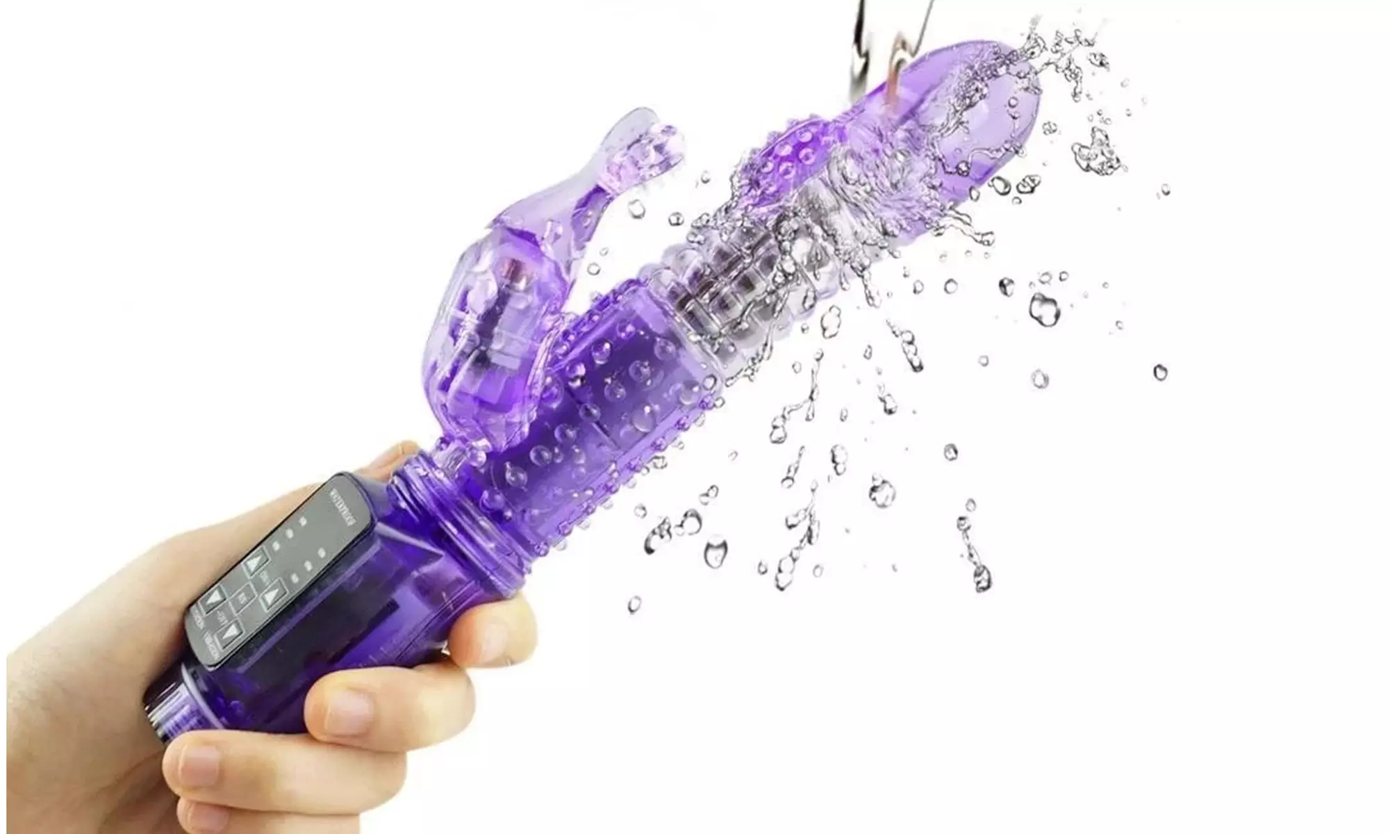 Waterproof 8.7" Realistic Dildo Rabbit Vibrator with Rotating Pearls - Primary Image