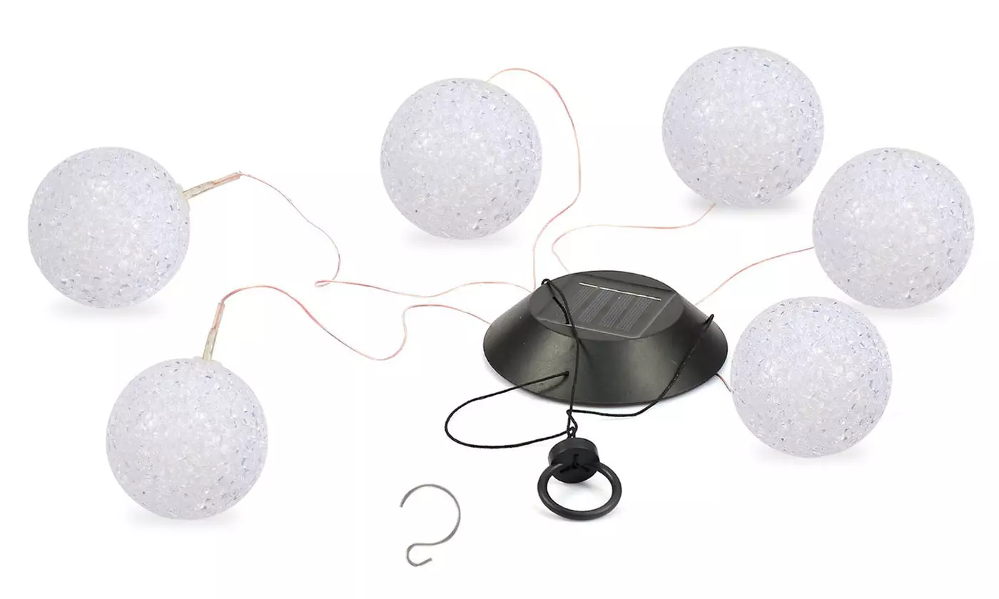 SolarEK Ball Color-Changing LED Solar Mobile Wind Chime (1 or 2 Pack) - Second Medium