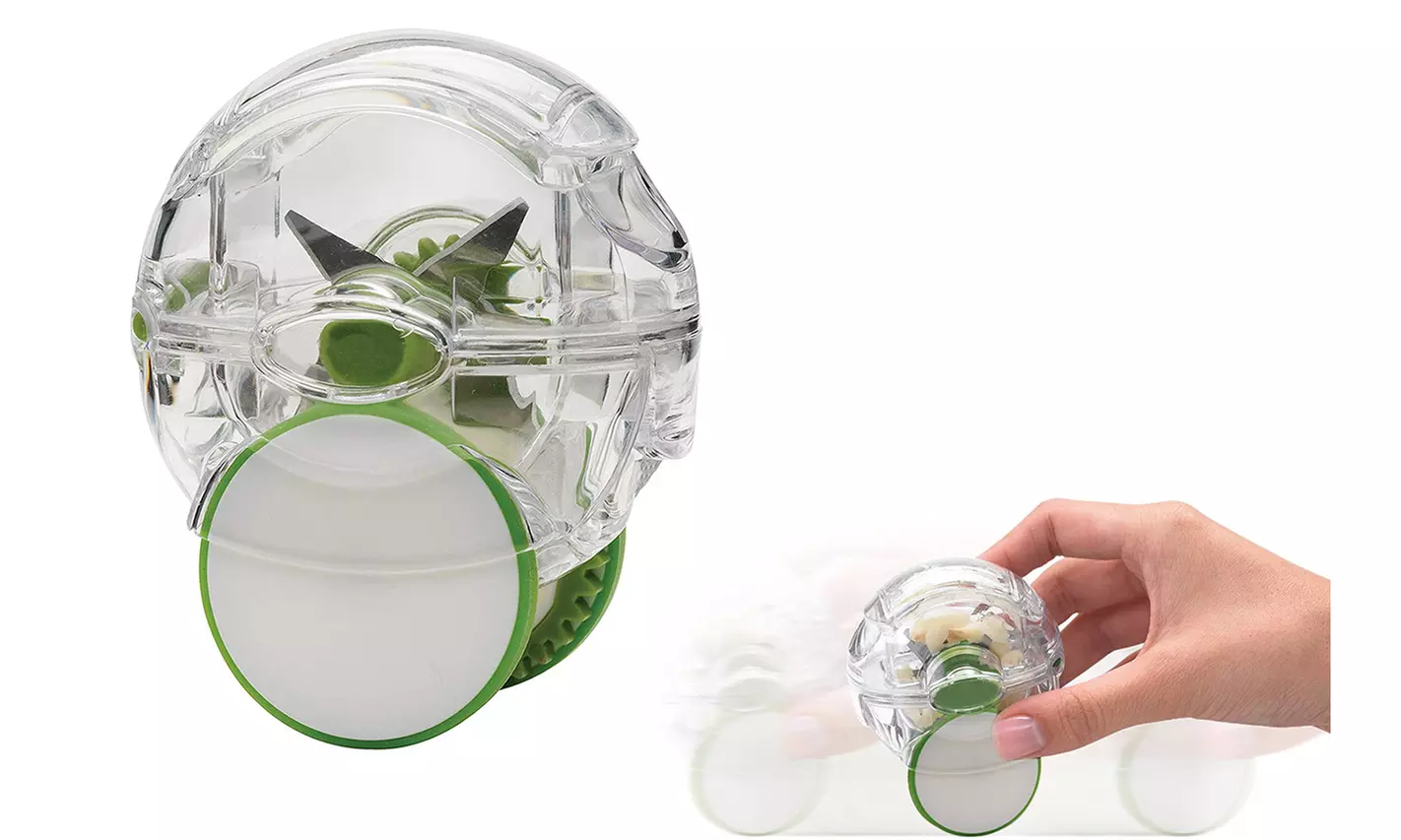Rolling Garlic Chopper Press Crusher Mincer Grinder Grater Cutter Wheel Slicer - Primary Image