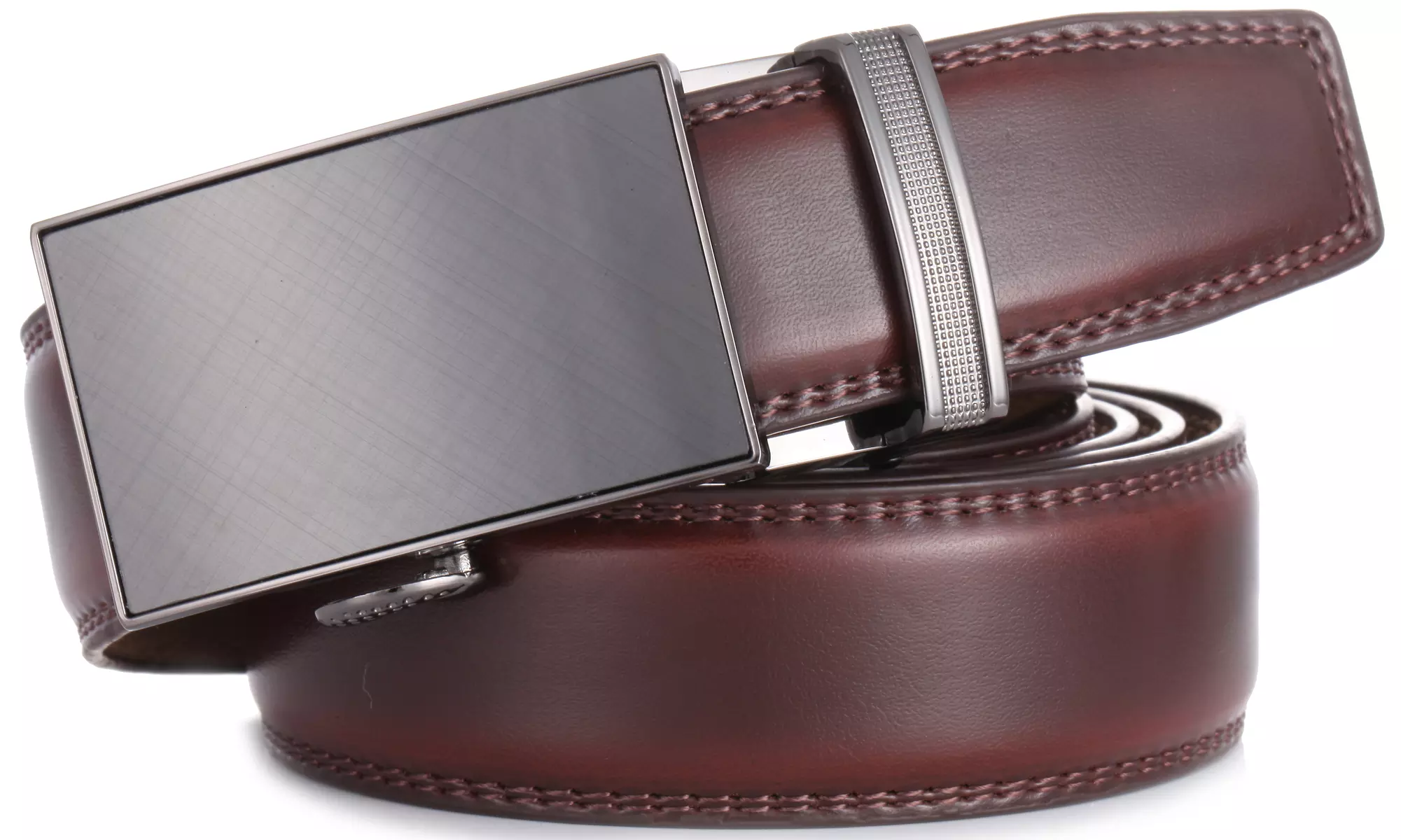 Mio Marino Men Genuine Leather Dress Belt With Automatic Ratchet Buckle