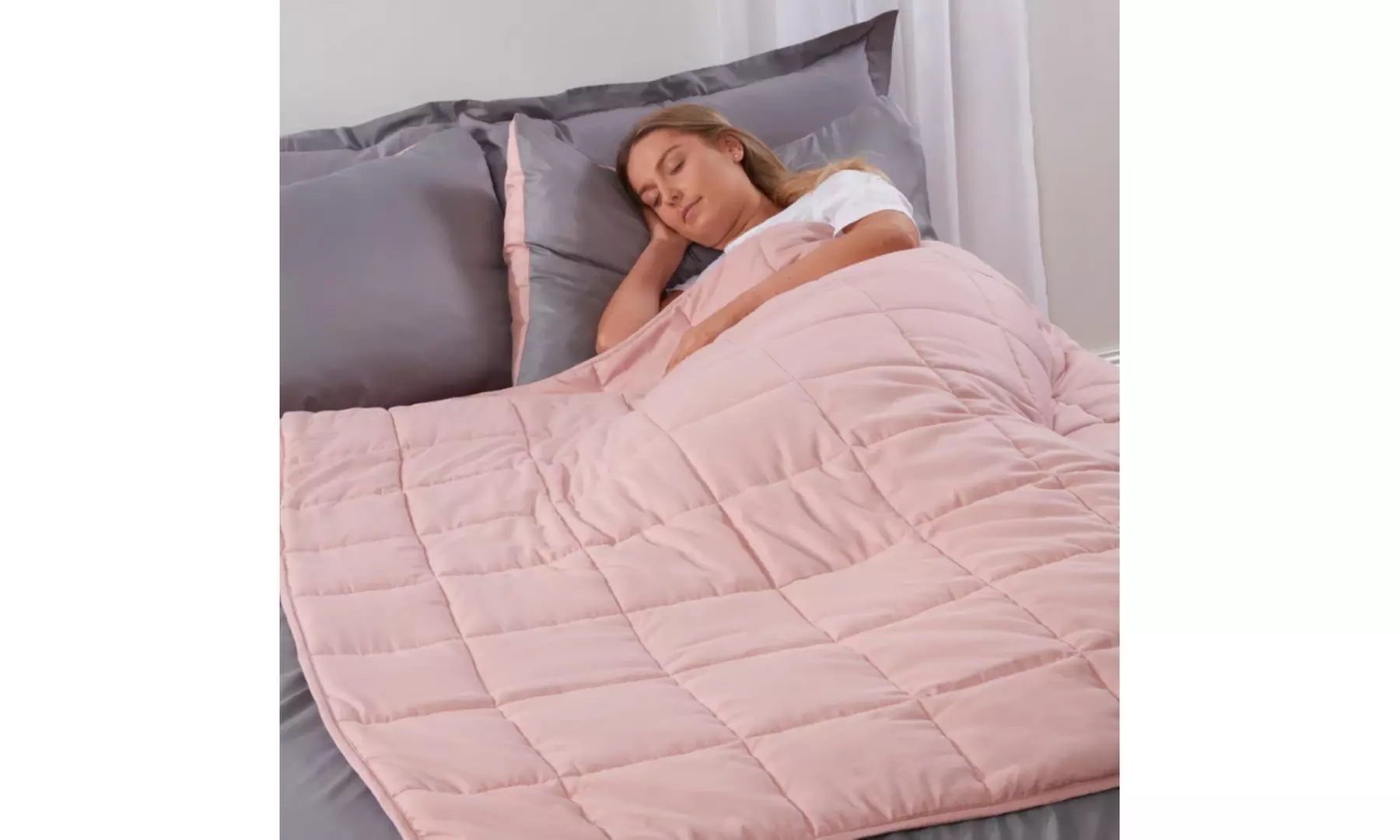 Pink Quilt Weighted Blanket - Primary Image