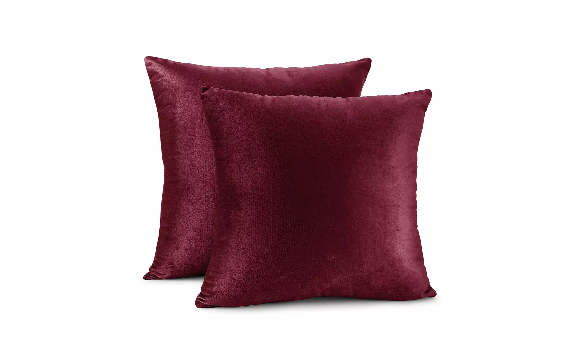 Nestl 2 Pack / 4 Pack Solid Microfiber Velvet Throw Pillow Covers 20" x 20"