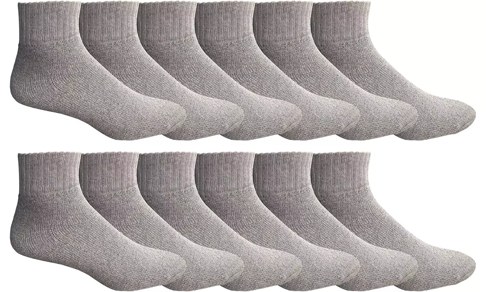 Yacht & Smith 12 Pairs Mens Value Pack Ankle Athletic Sports Socks, 10-13
