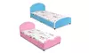  Costway Kids PU Upholstered Platform Wooden Princess Bed Frame Bedroom