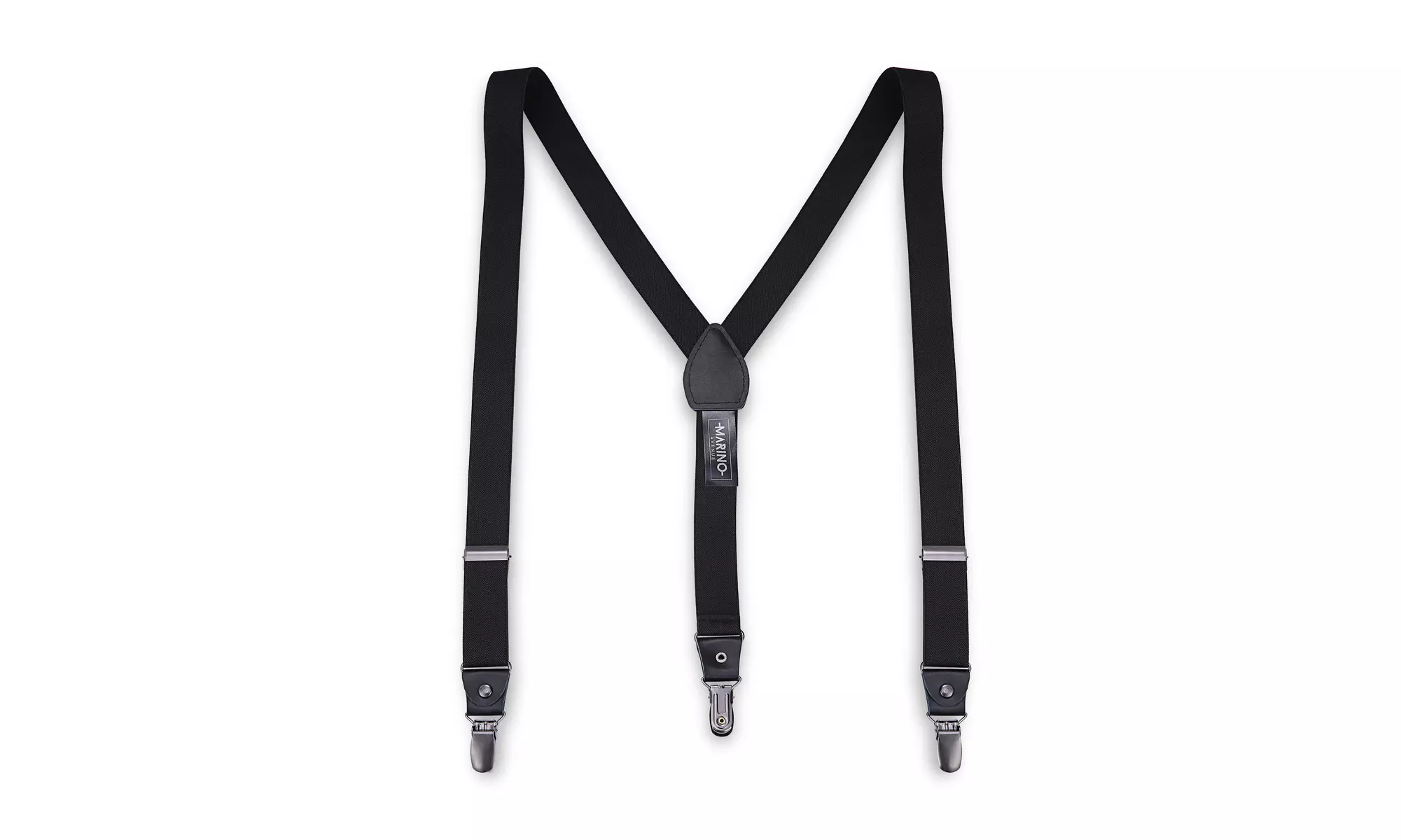 Men's Textured Strap 1" Wide Suspender Bow Tie - Primary Image
