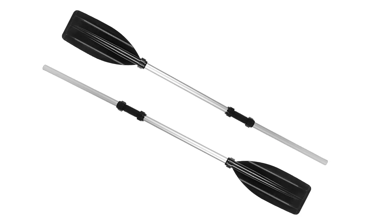 LakeForest Kayak Paddles Aluminum Alloy Detachable Canoe Paddle Boat Oars (2pcs)