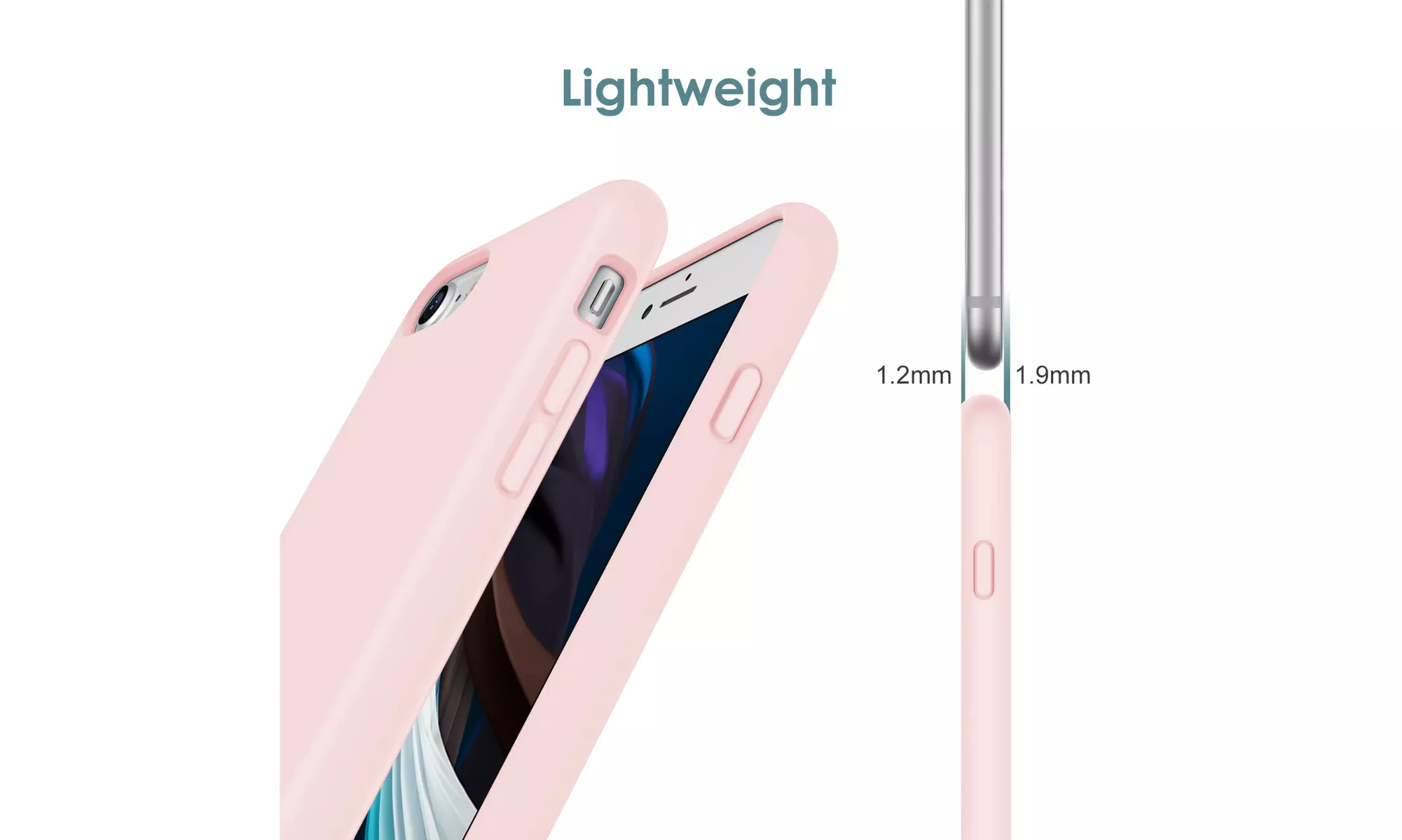 Silicone Case for iPhone 7/8, iPhone SE 3/2, Silky-Soft Touch Shockproof Case