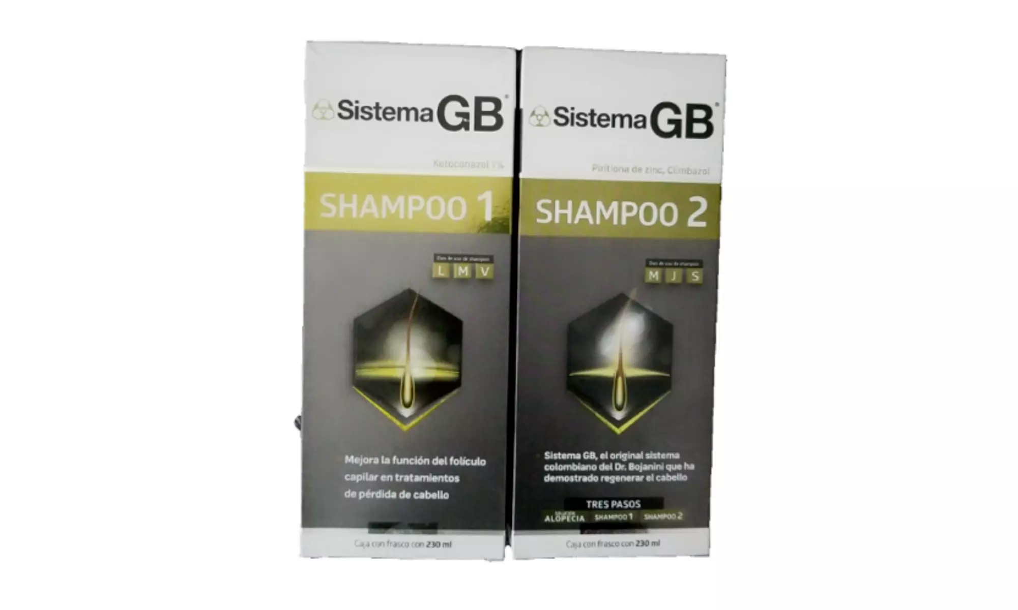 New Styling Sistema GB Hair Loss SET OF 2 Shampoo1, Shampoo2, Alopecia  - Second Medium