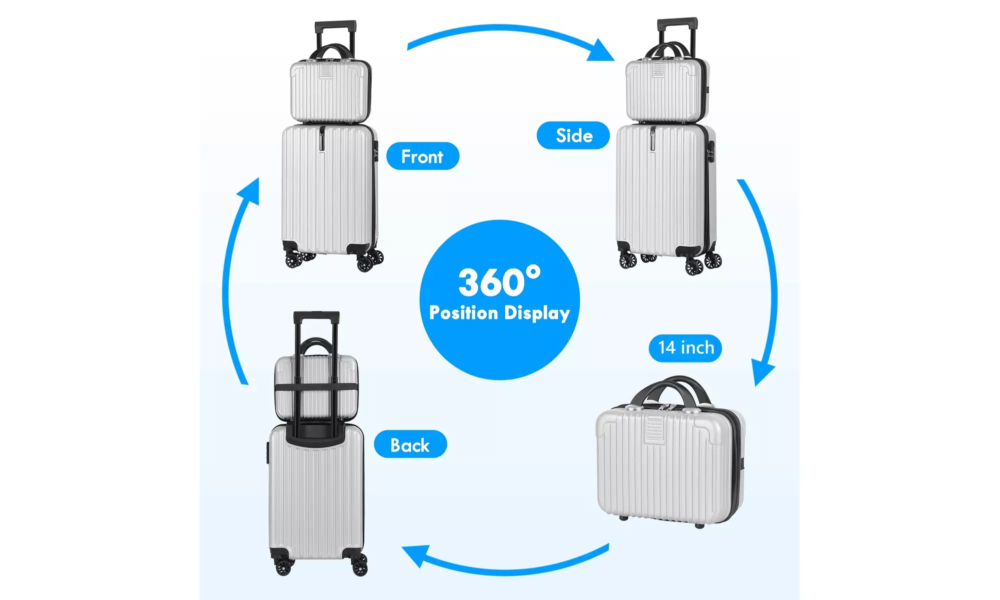 Dual Spinner Hard-Sided Carry-On Two-Piece Luggage Set