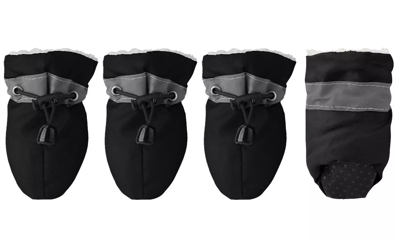 4Pcs Dog Boots Shoes Anti Slip Waterproof Puppy Rain Pet Cat Socks