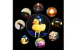 Bicycle Bells,Cute Duck Head Light Shining Duck Bike Bells Handlebar Accessories - Second Medium