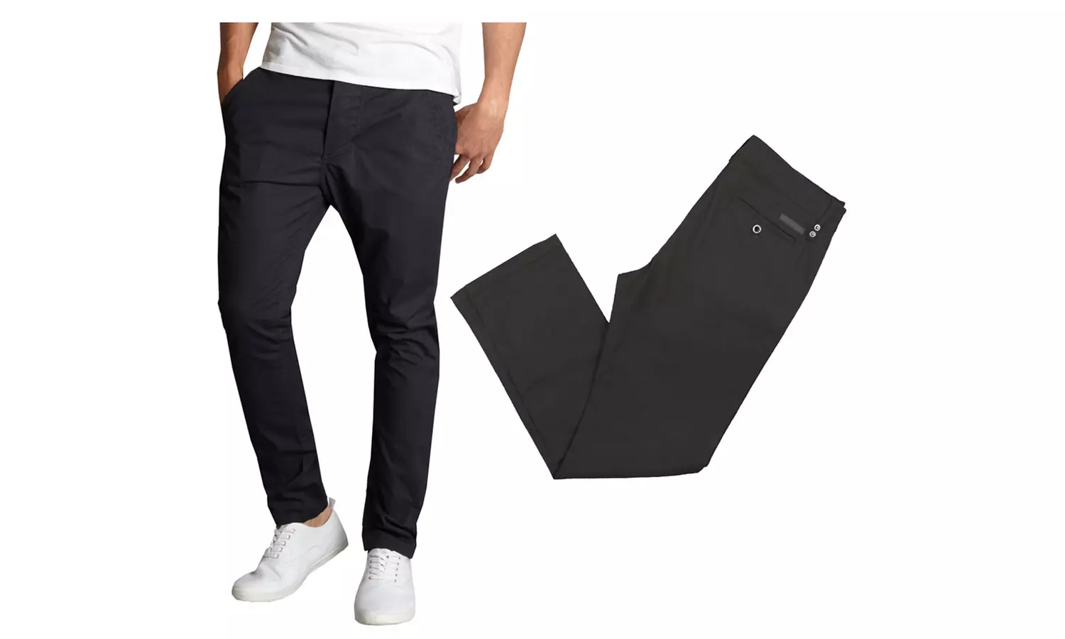 Galaxy By Harvic Men's Slim-Fit Stretch Chino Pants - Multiple Inseams Available