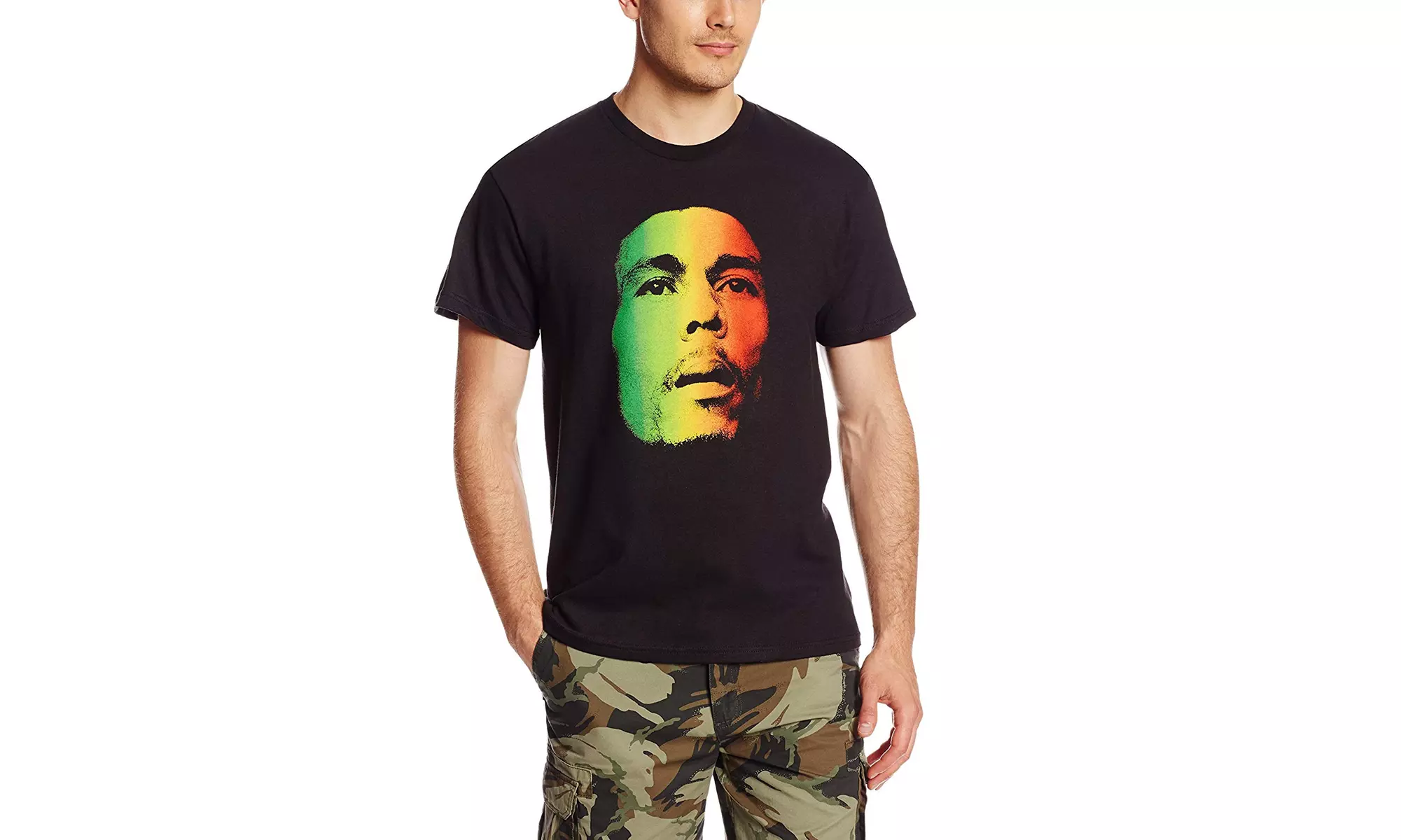Zion Rootswear Men's Bob Marley Face T-Shirt - Primary Image