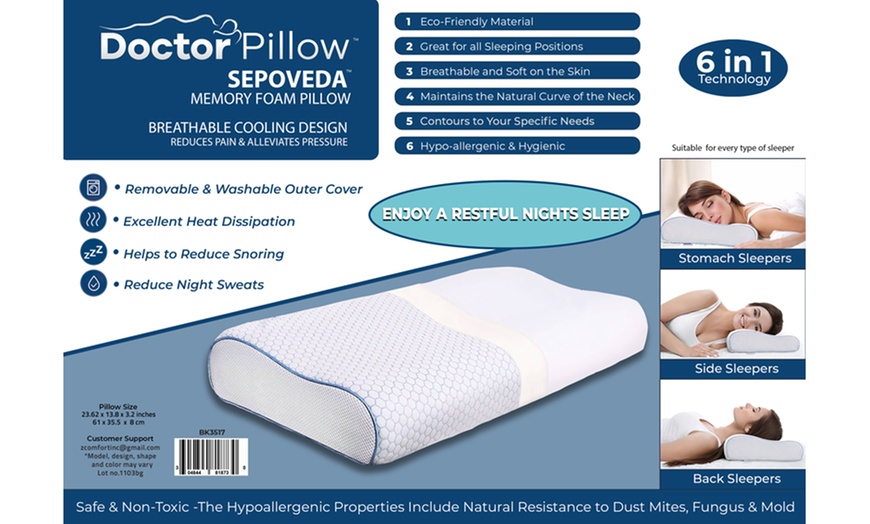 sepoveda contour memory foam pillow cervical pillow for neck pain