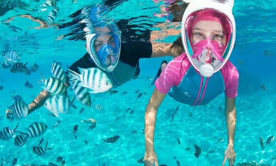 EasyBreath Snorkeling Mask Full Face-180 Degree Anti-Fog Snorkel Mask - Second Medium