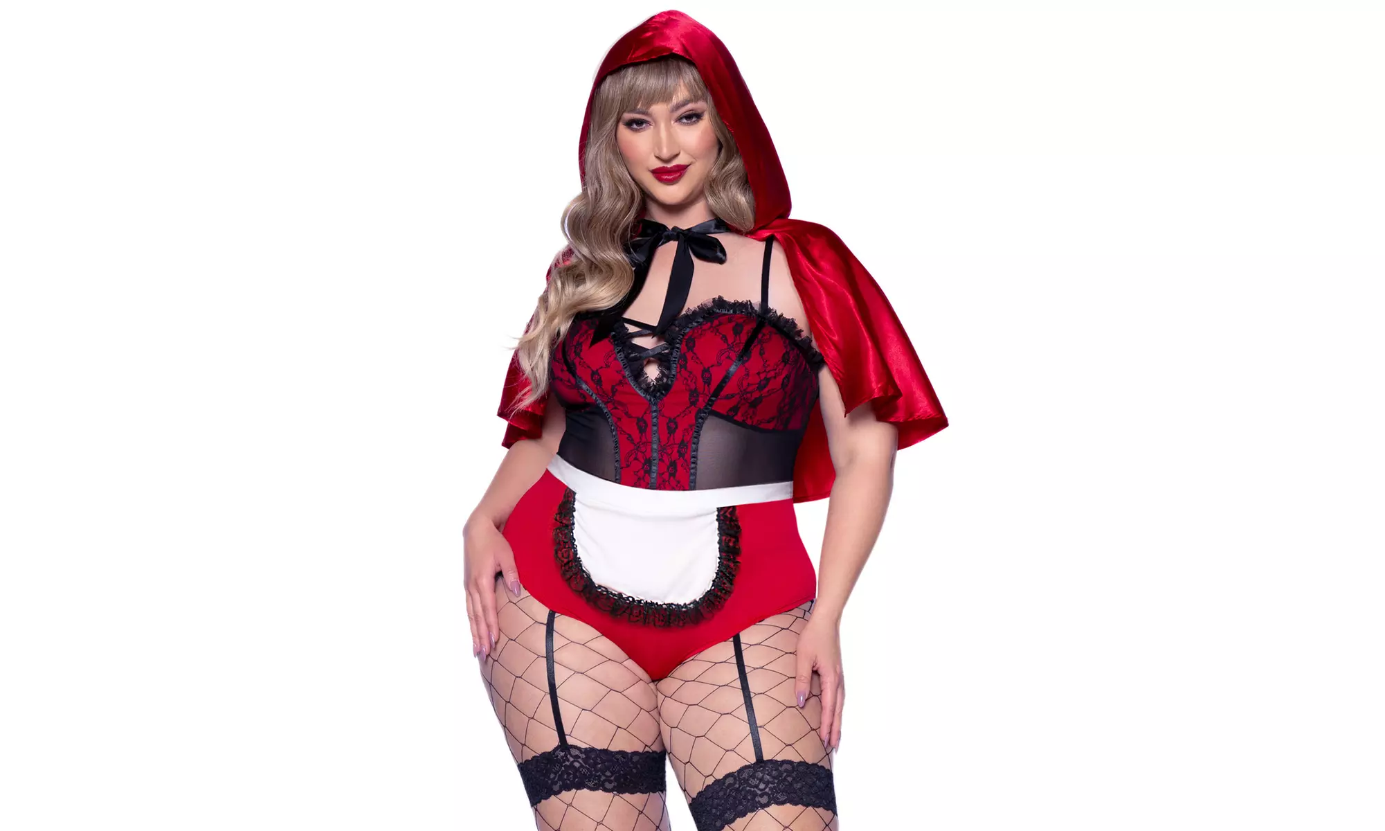 Leg Avenue Plus Size Naughty Miss Red Riding Hood Costume - Second Medium