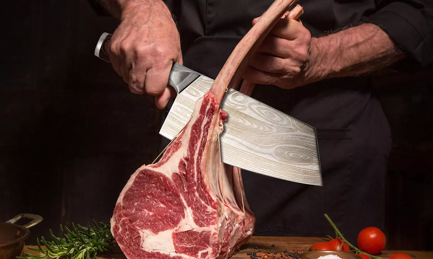 Stainless Steel Chinese Sharp Kitchen Knife with Ergonomic Wooden Handle