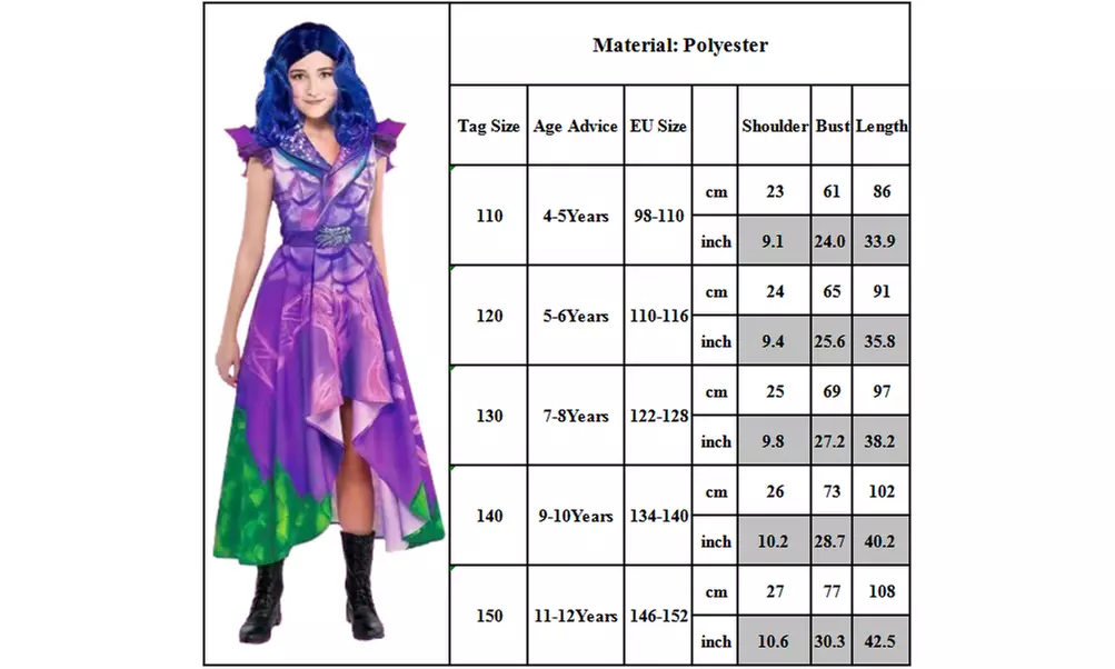 Descendants 3 Dragon Mal Costume for Girls Halloween Costumes - Second Medium