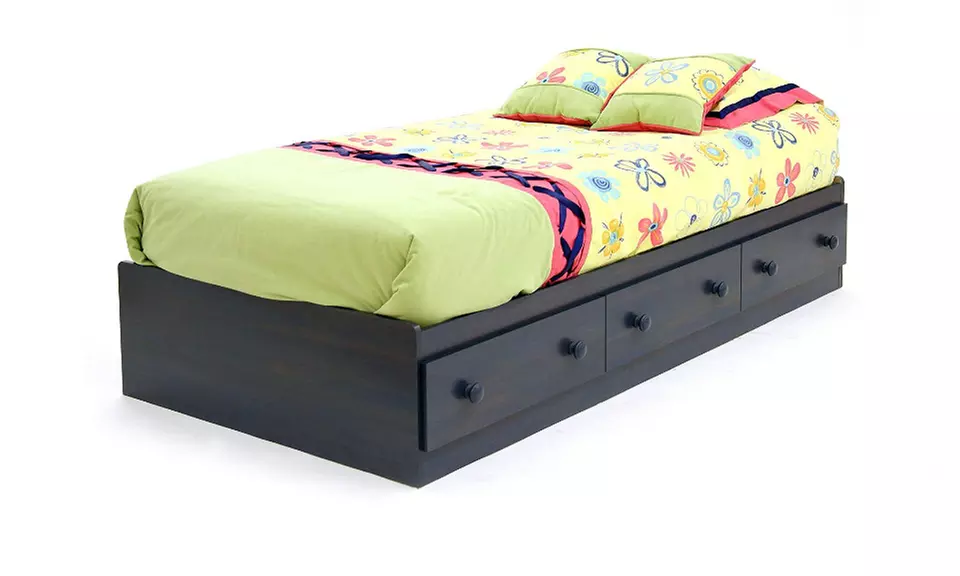 South Shore Summer Breeze Collection Twin Bed with Storage, Blueberry  - Second Medium