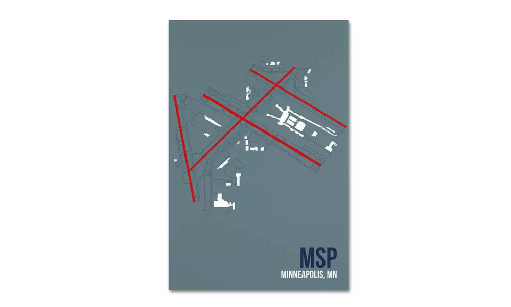 08 Left 'MSP Airport Layout' Canvas Art - Primary Image