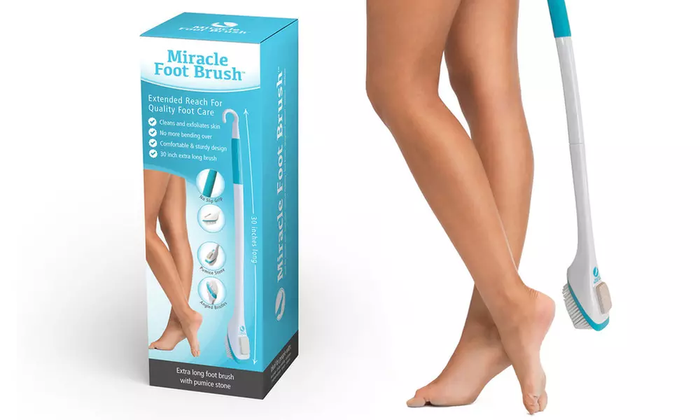 Miracle Cleaning Extra Long Foot Brush with Pumice (1pk or 2pk)  - Primary Image