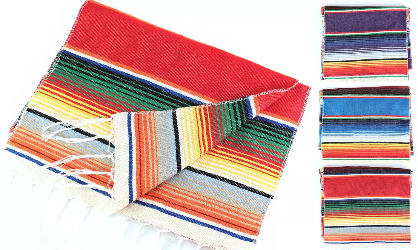 Mexican Serape Table Runner for Mexican Party Wedding Decorations, 84x14inch - Primary Image