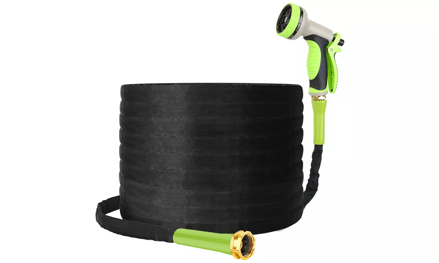 iMounTEK Non-Expandable Garden Hose Kink-Free Water Hose Kit - 50FT/75FT/100FT 