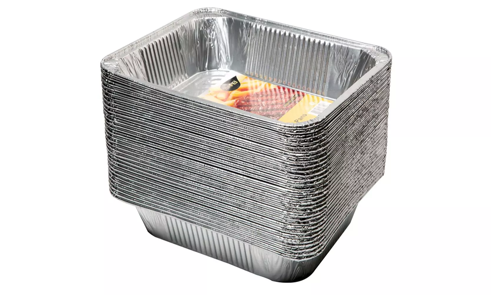 30 Pack - Disposable Aluminum Oblong Foil Steam Table Pans, Full Size Deep Pans - Primary Image