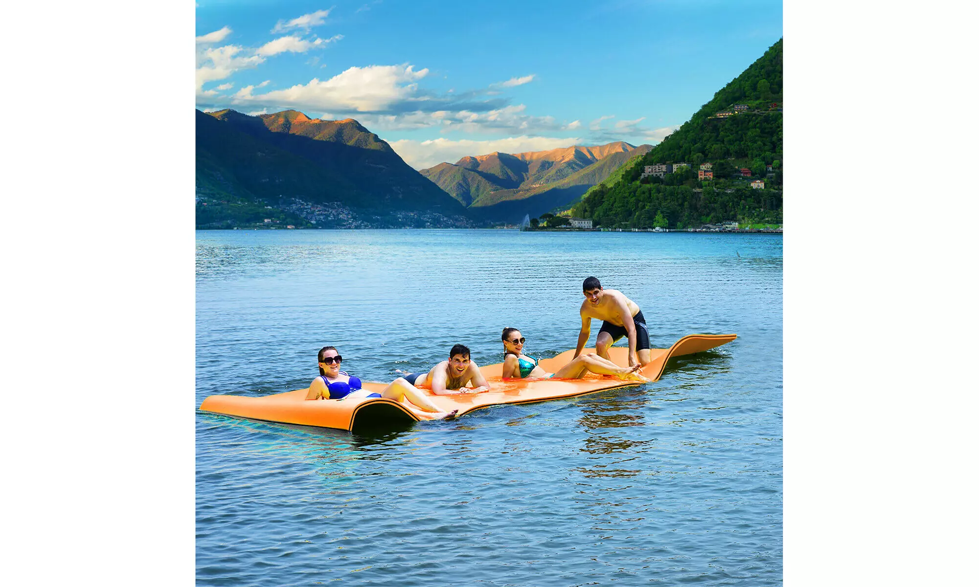3 Layer Water Mat Floating Pad Island Water Sports Recreation Relaxing 12' x 6' - Primary Image