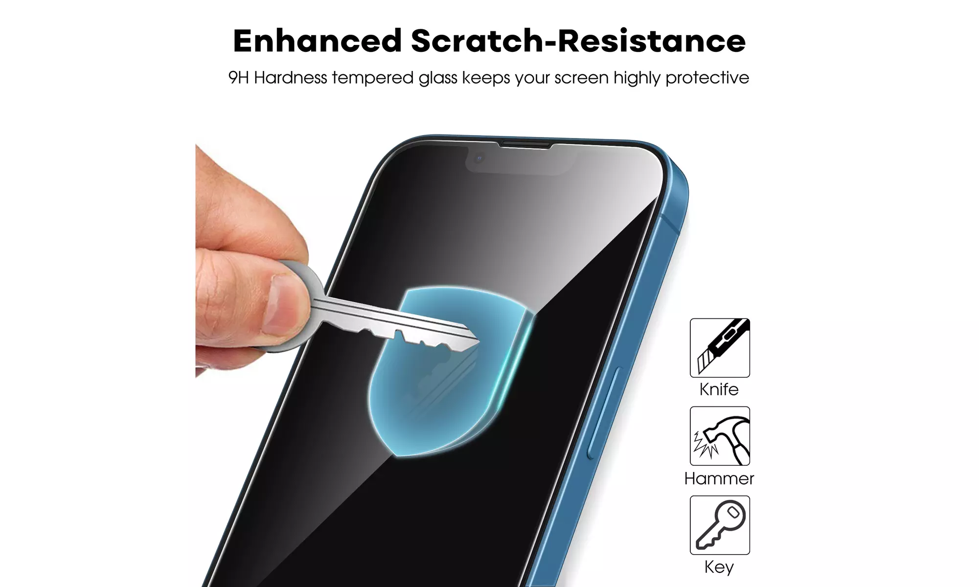 Tempered Glass Screen Protector for iPhone 12/13, Pro, Pro Max, Full Coverage