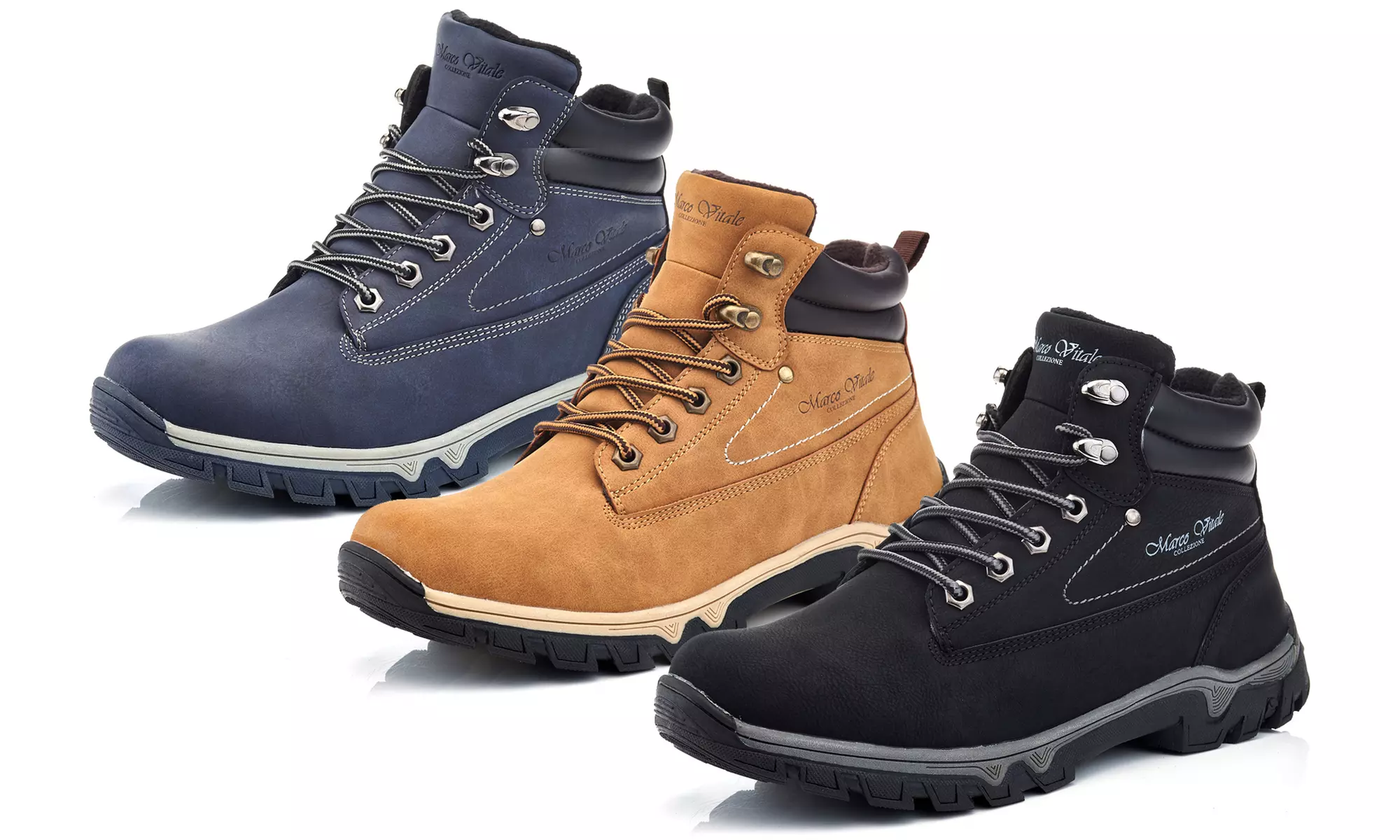 Marco Vitale Men's Nu-Buck Leather Construction Work Winter Boots - Primary Image