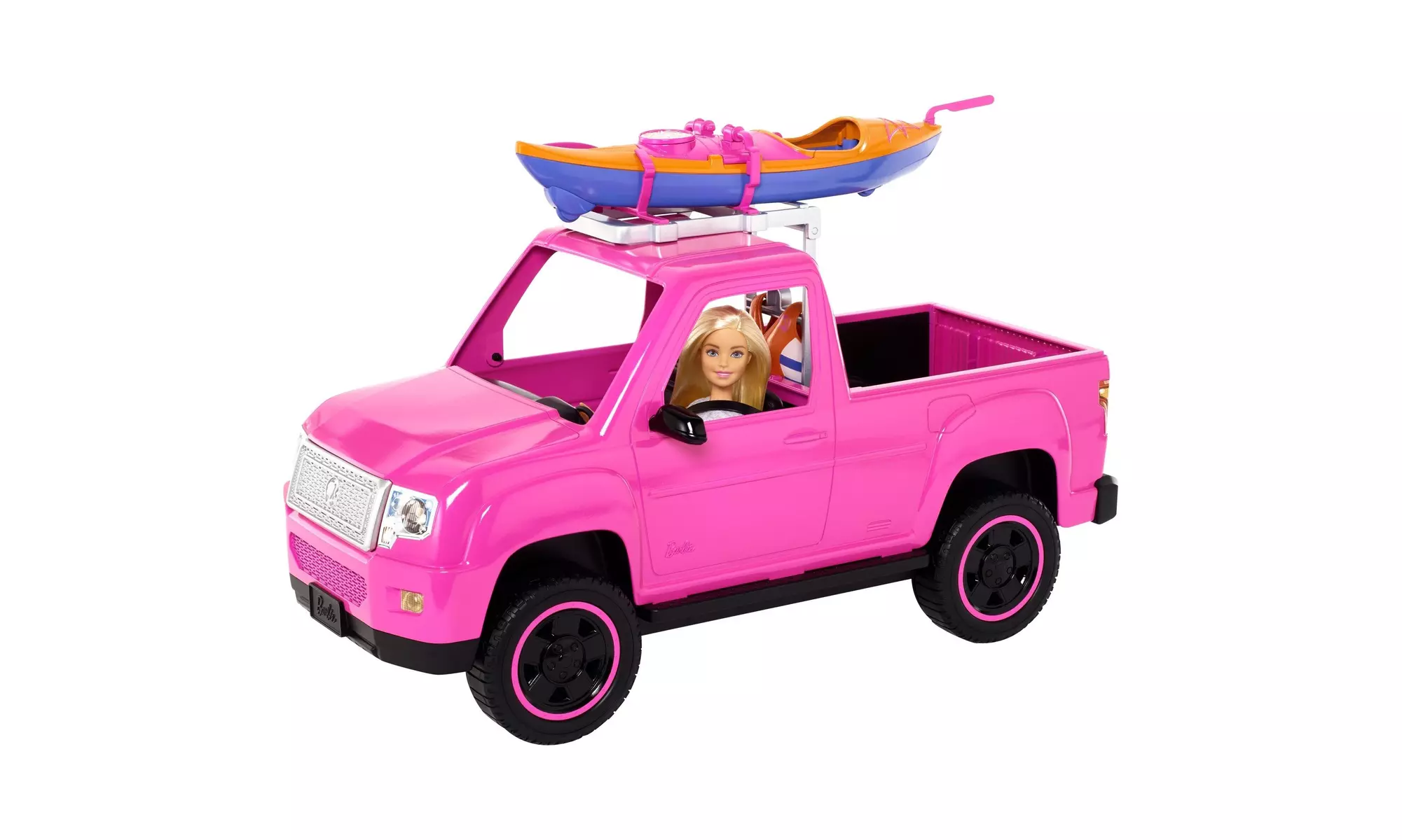 Barbie Camping Fun Doll, Pink Truck and Sea Kayak Adventure Playset - Primary Image