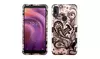 Insten For Alcatel 3V (2019) Rose Gold Phoenix Flower Tuff Hard TPU Hybrid Case