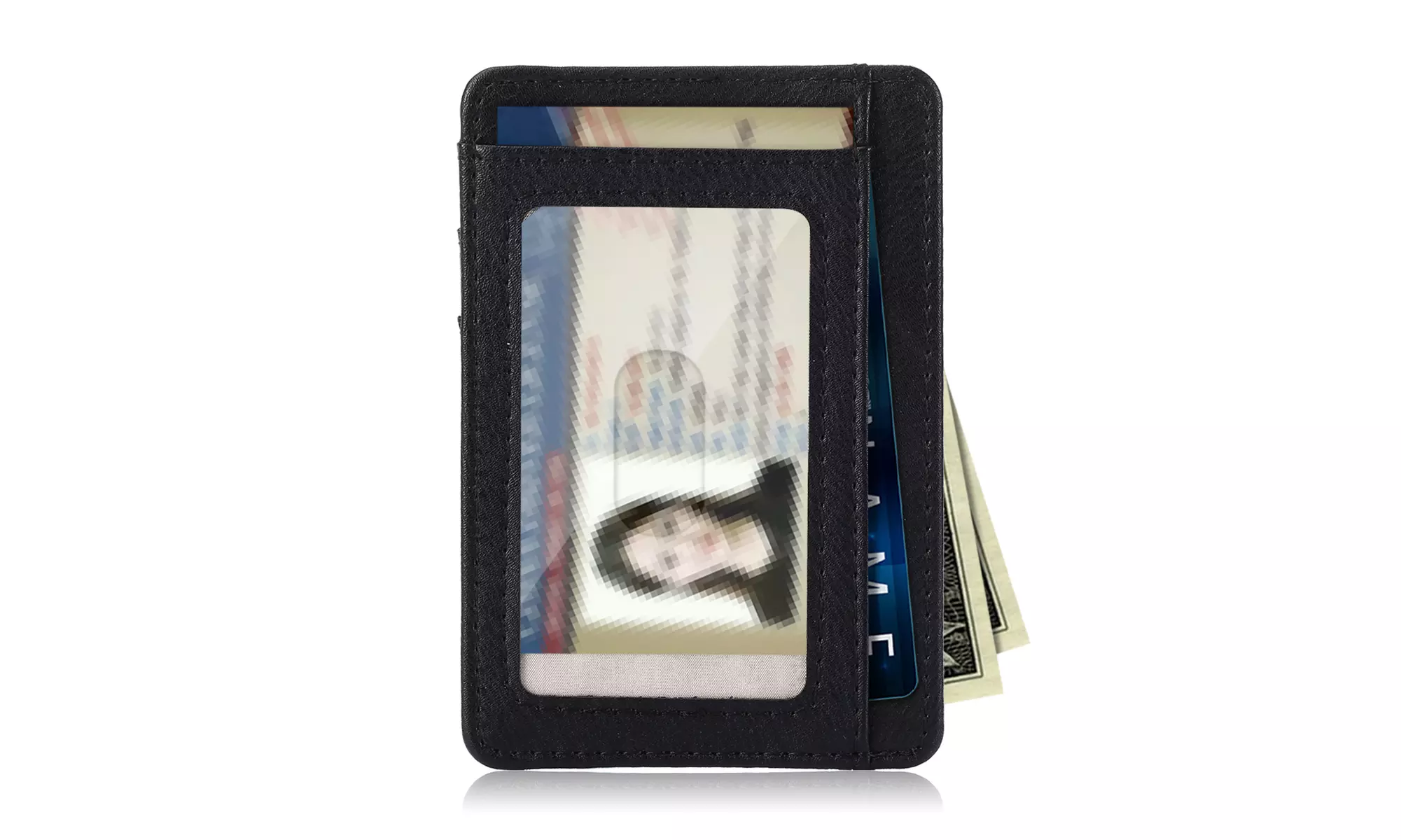 Easy Carrying Mini RFID ID Credit Card Holder Wallet with ID-Window - Primary Image