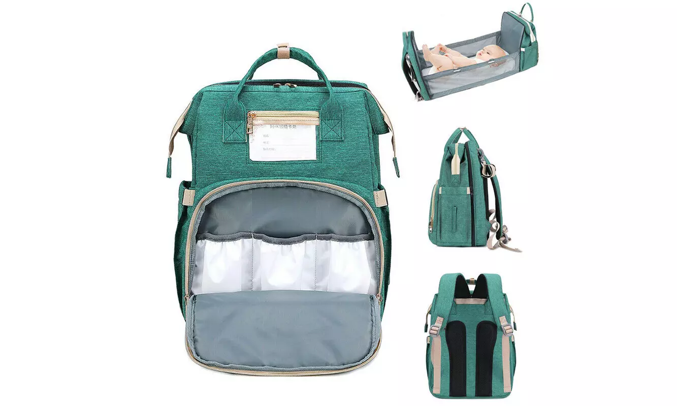 3in1 Foldable Diaper Bag Baby Bed Portable Bassinet Crib Backpack Travel/Sleep - Primary Image
